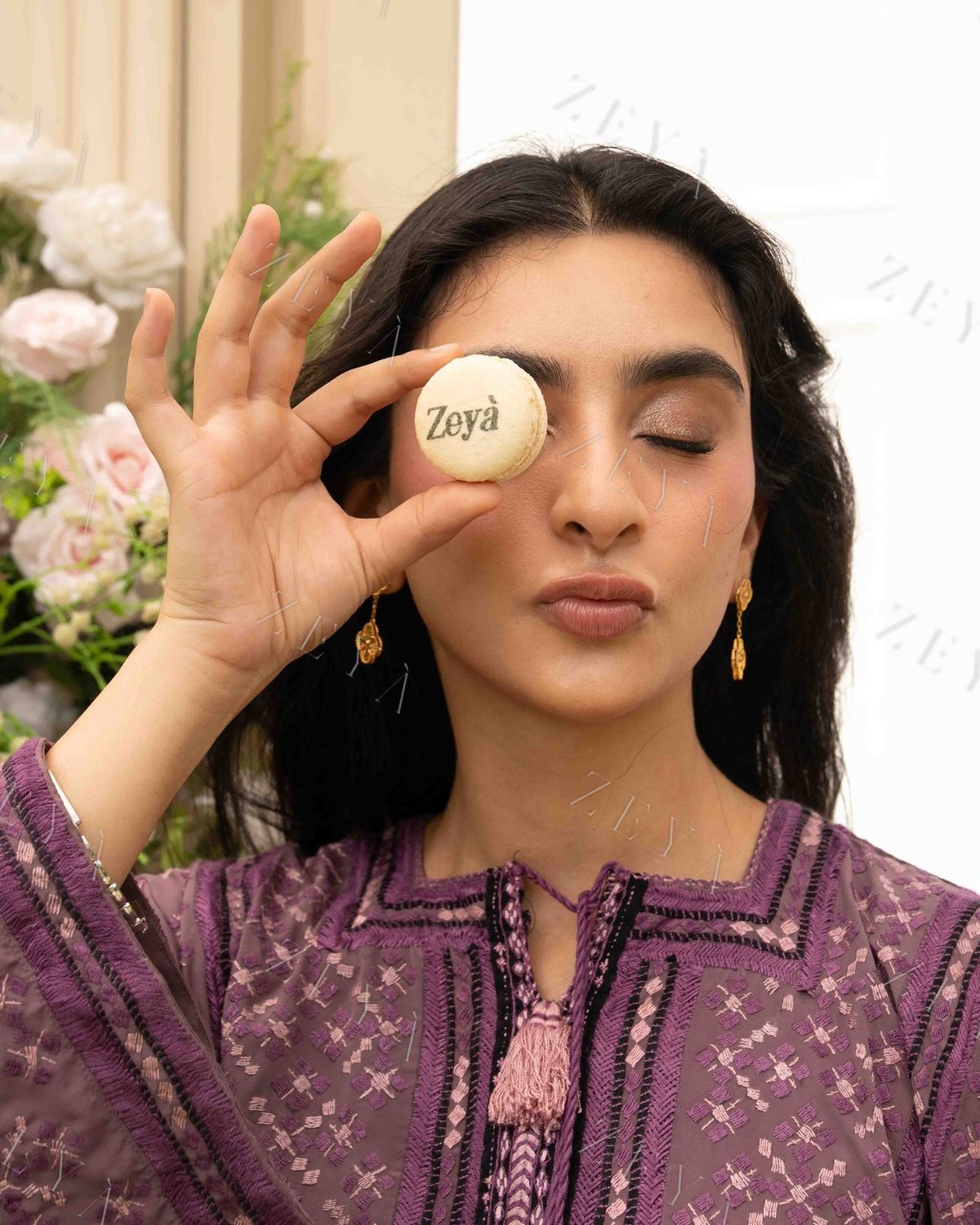 Hand-embroidered Zeyaa work at the atelier